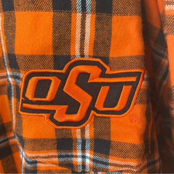 FOCO Oaklahoma State University Plaid Button Down Shirt Flannel Size 2XL Men NWT - Picture 7 of 11